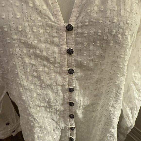 Pilcro White Textured Blouse - Picture 7 of 10